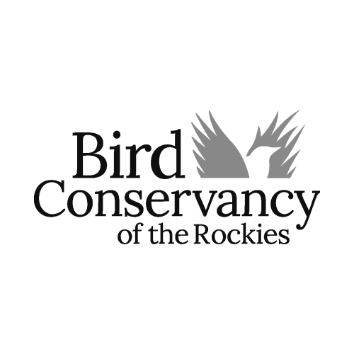 Logo of Bird Conservancy of the Rockies with stylized bird illustrations on a white background